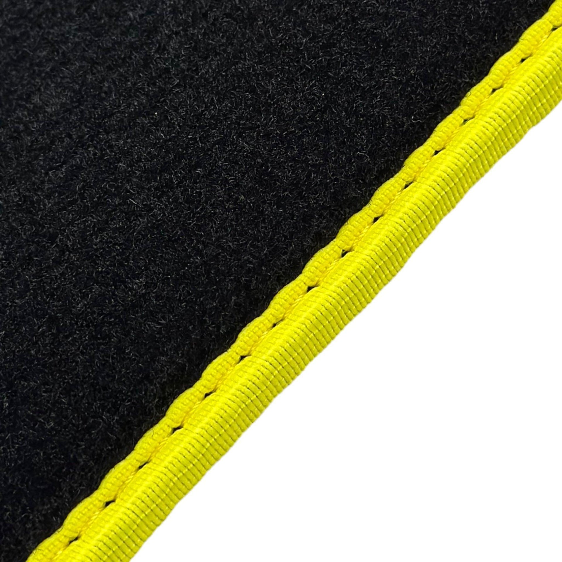 Black Floor Mats For BMW 4 Series F33 | Yellow Trim - AutoWin
