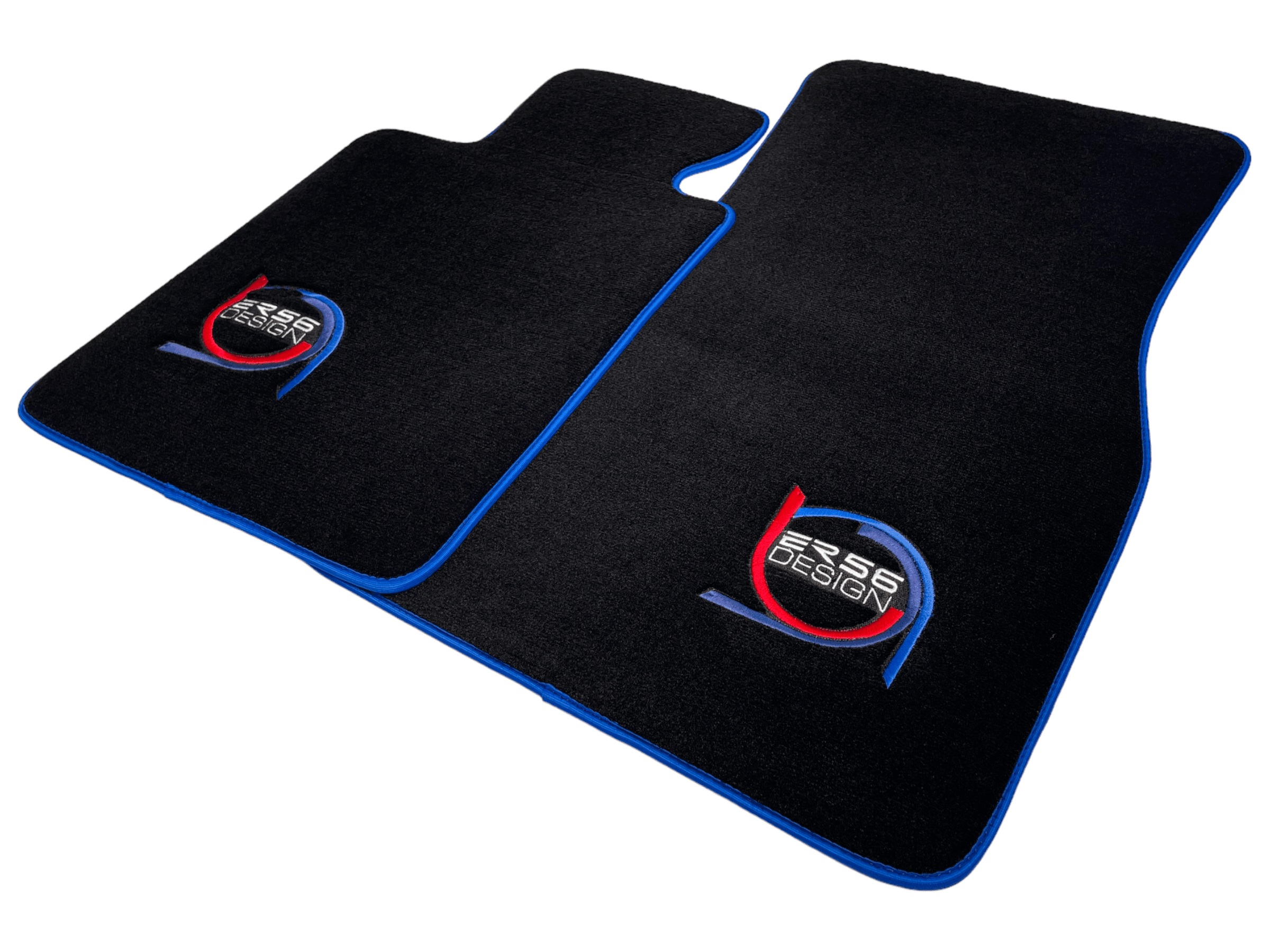 Black Floor Mats For BMW 5 Series G30 ER56 Design Limited Edition Blue Trim - AutoWin