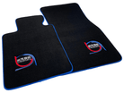 Black Floor Mats For BMW 6 Series E64 Convertible ER56 Design Limited Edition Blue Trim - AutoWin