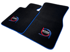 Black Floor Mats For BMW 6 Series E64 Convertible ER56 Design Limited Edition Blue Trim - AutoWin