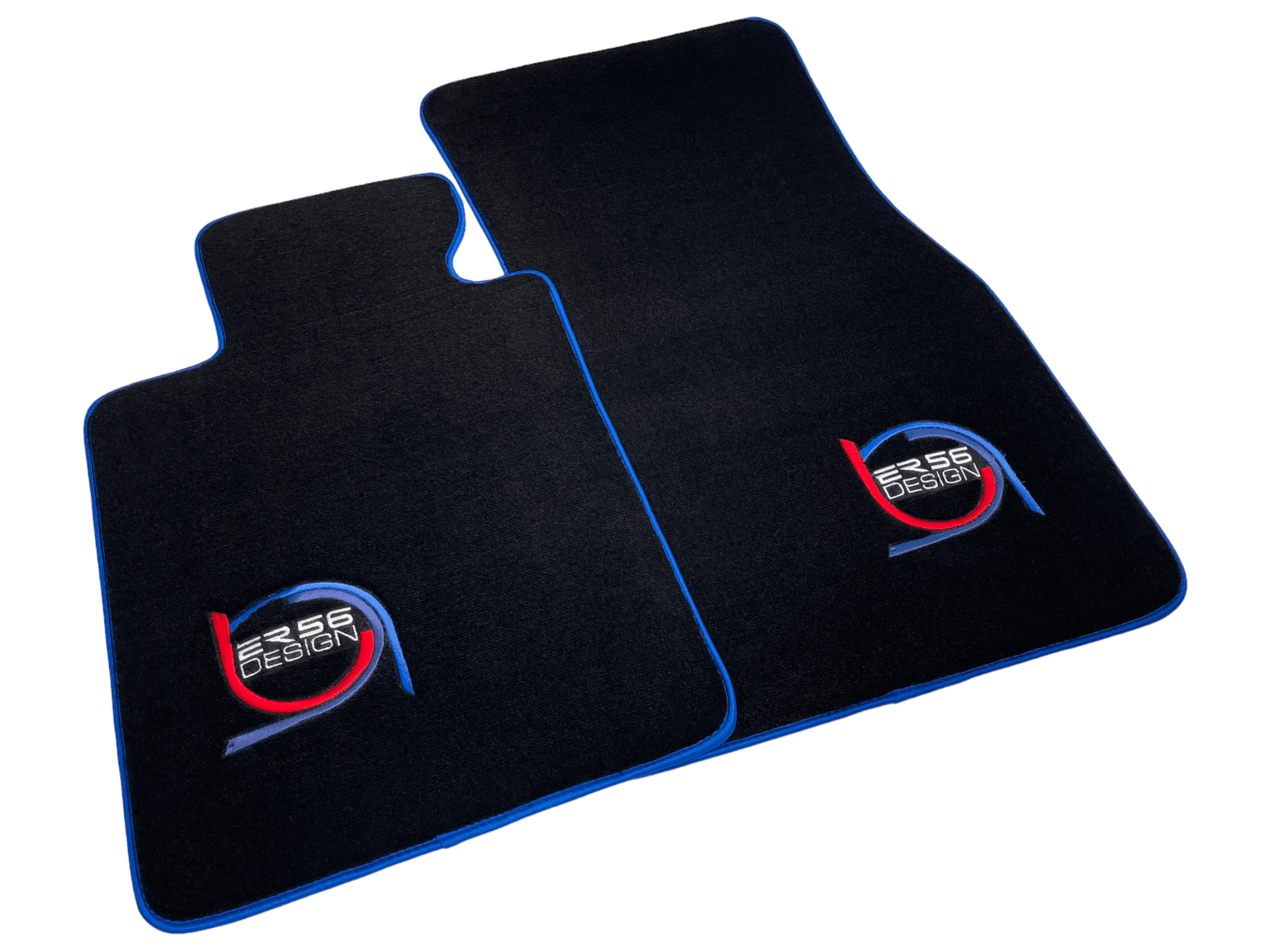 Black Floor Mats For BMW M5 E60 ER56 Design Limited Edition Blue Trim - AutoWin
