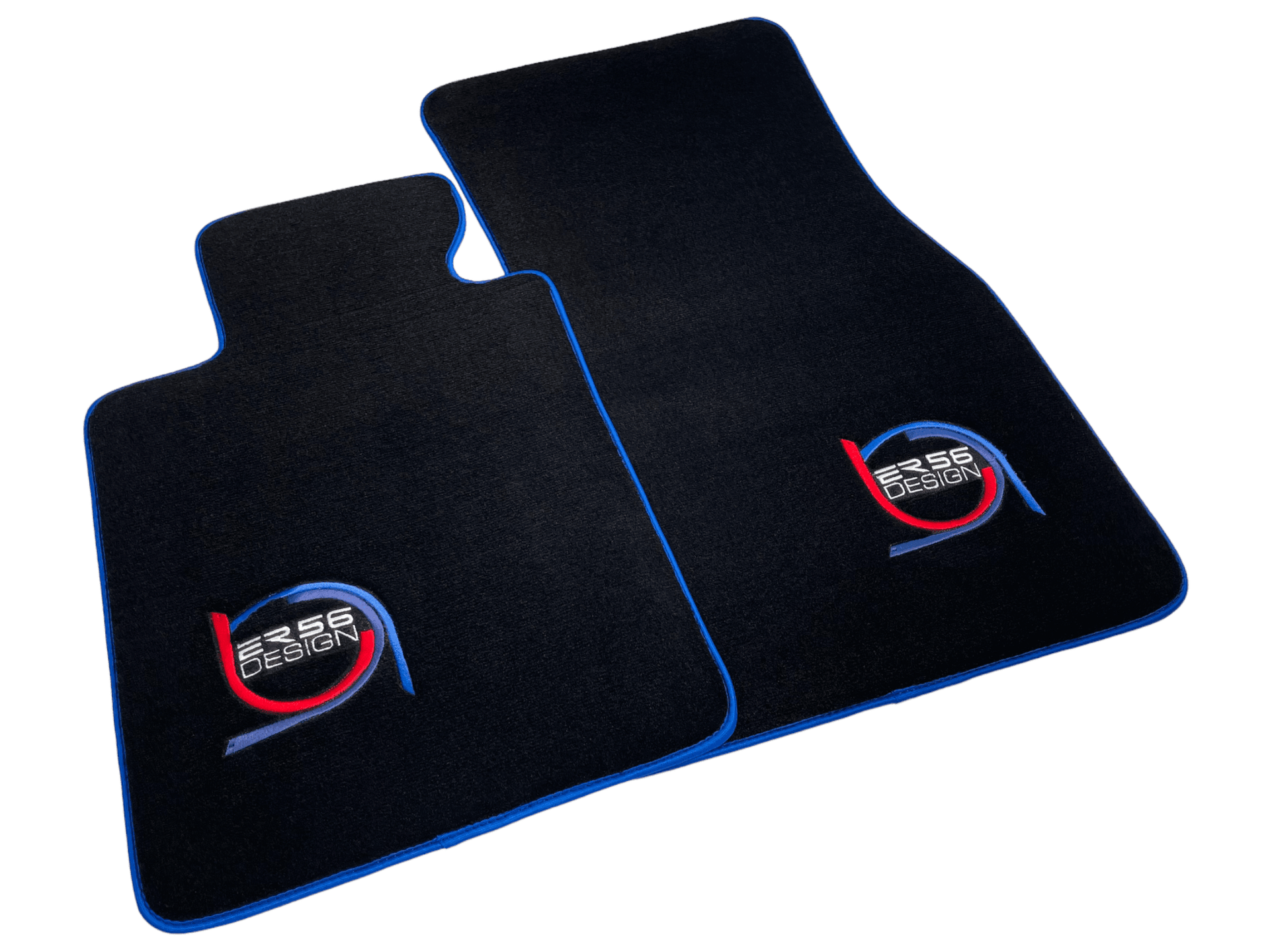 Black Floor Mats For BMW M6 E24 ER56 Design Limited Edition Blue Trim - AutoWin