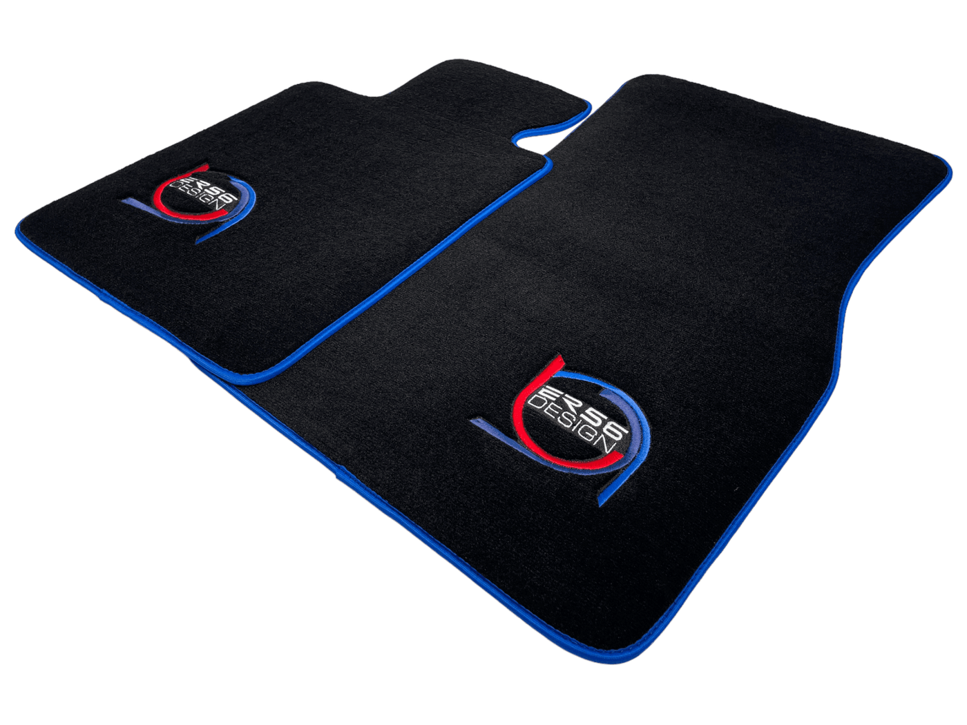 Black Floor Mats For BMW M6 F13 Coupe ER56 Design Limited Edition Blue Trim - AutoWin