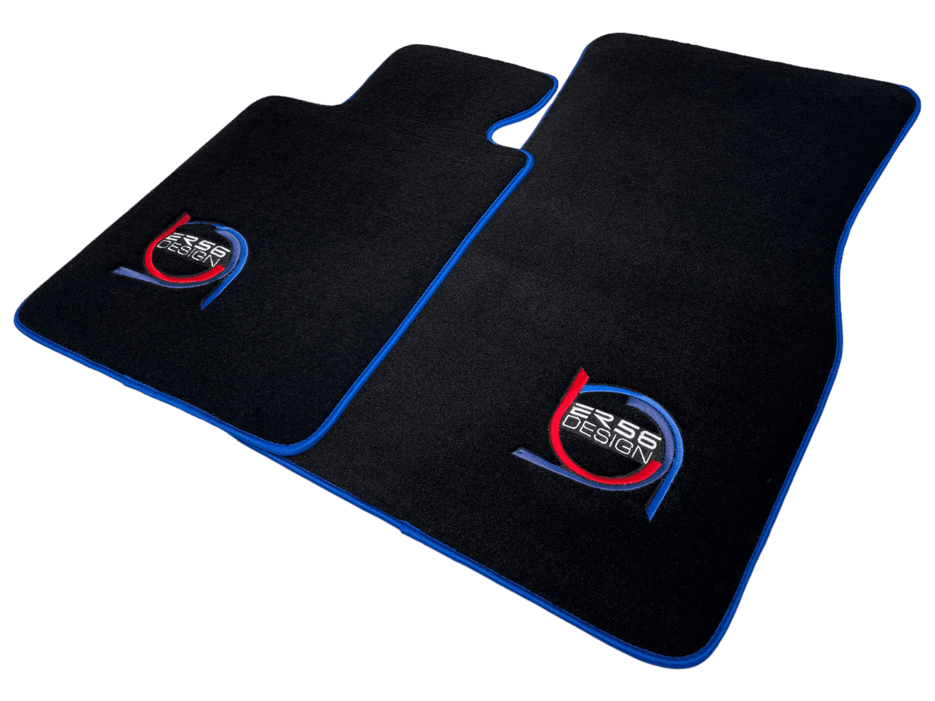 Black Floor Mats For BMW M8 F91 Convertible ER56 Design Limited Edition Blue Trim - AutoWin