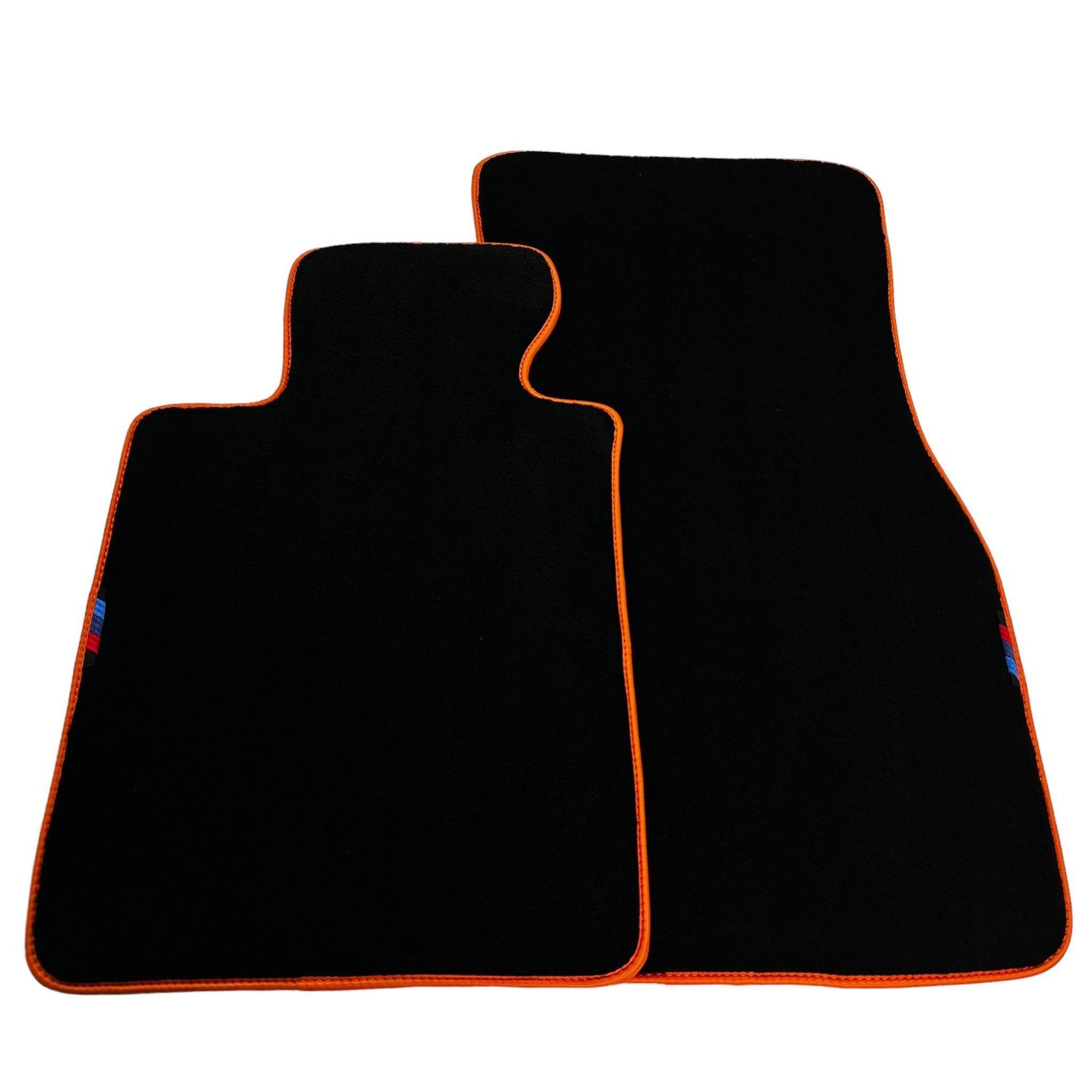 Black Floor Mats For BMW X4M Series F98 | Orange Trim - AutoWin