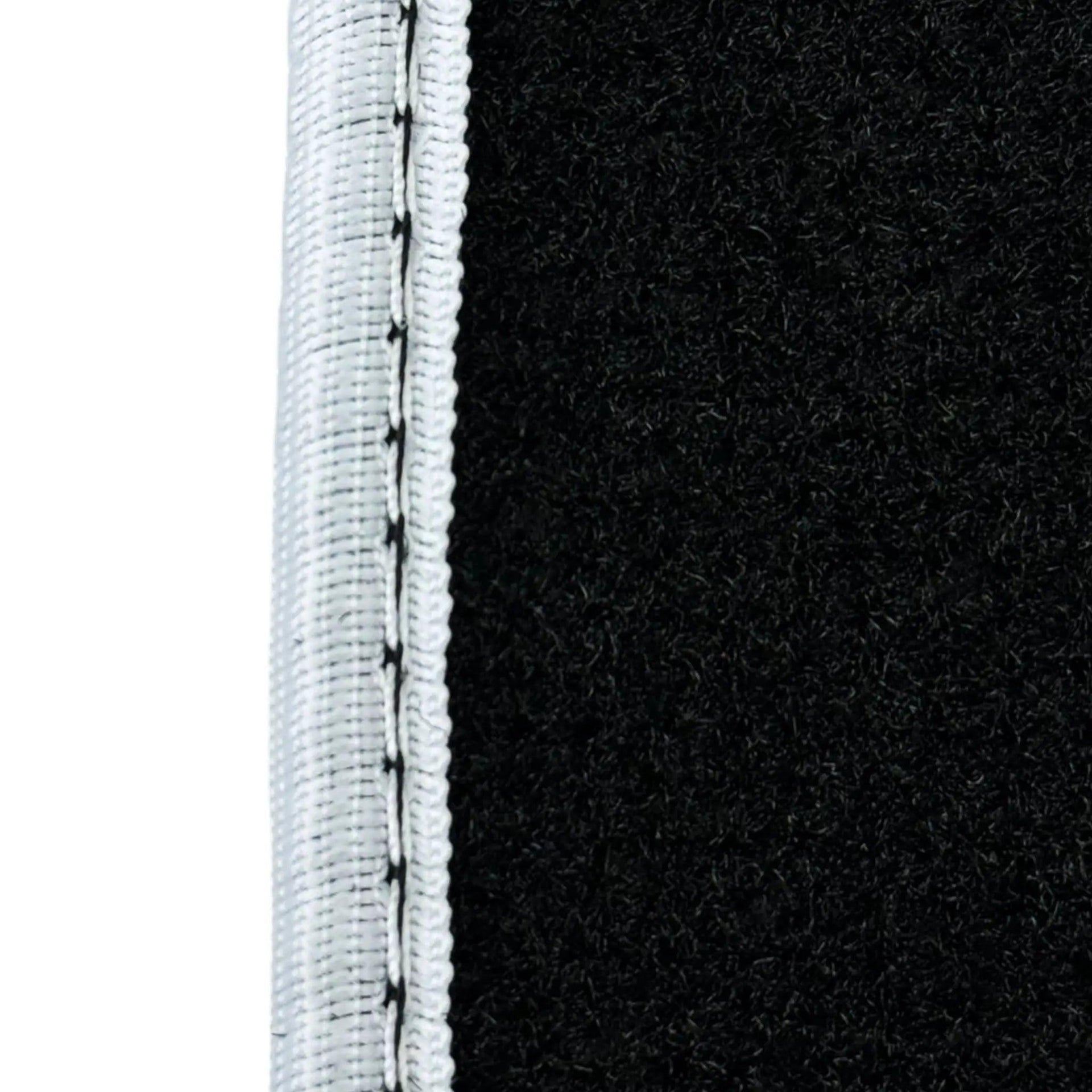Black Floor Mats For BMW X5 Series E53 | White Trim - AutoWin