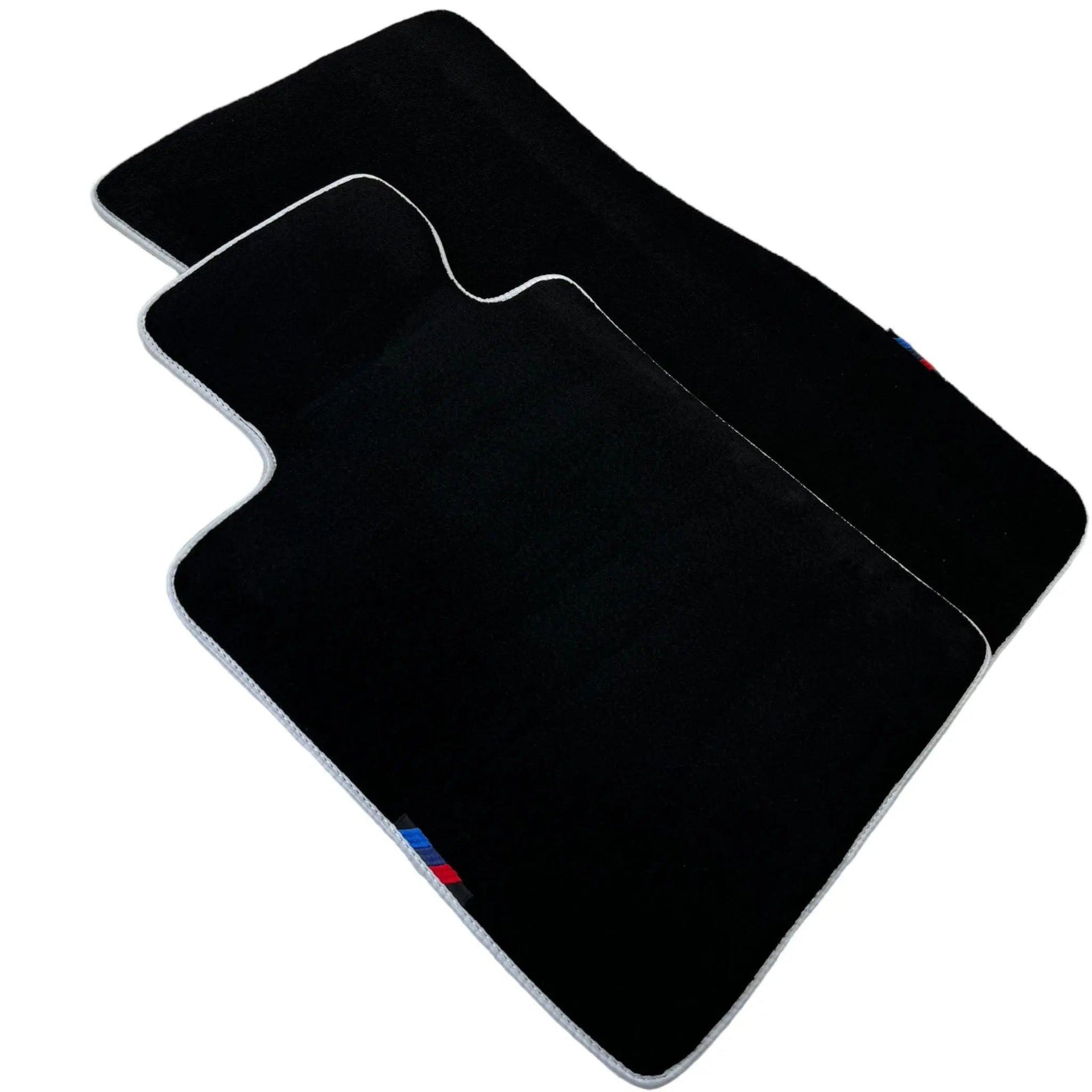 Black Floor Mats For BMW X5 Series E53 | White Trim - AutoWin