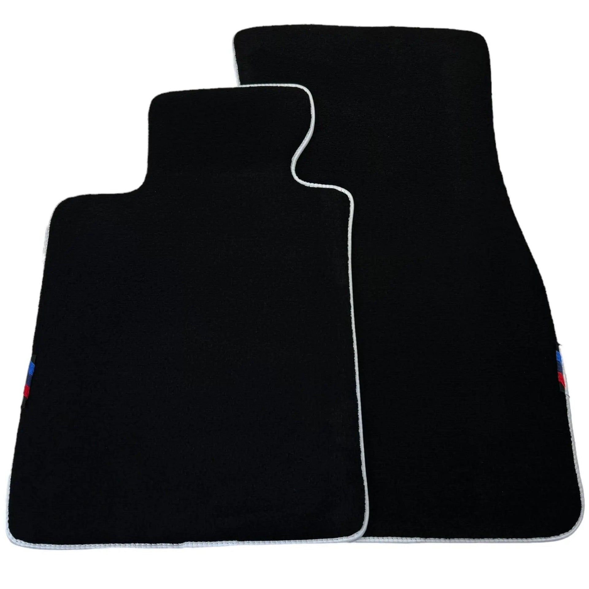 Black Floor Mats For BMW X5 Series E53 | White Trim - AutoWin