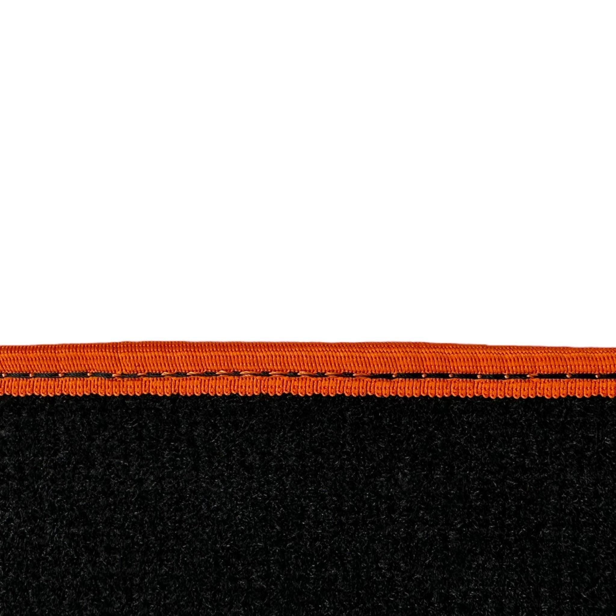 Black Floor Mats For BMW X6 Series E71 | Orange Trim - AutoWin