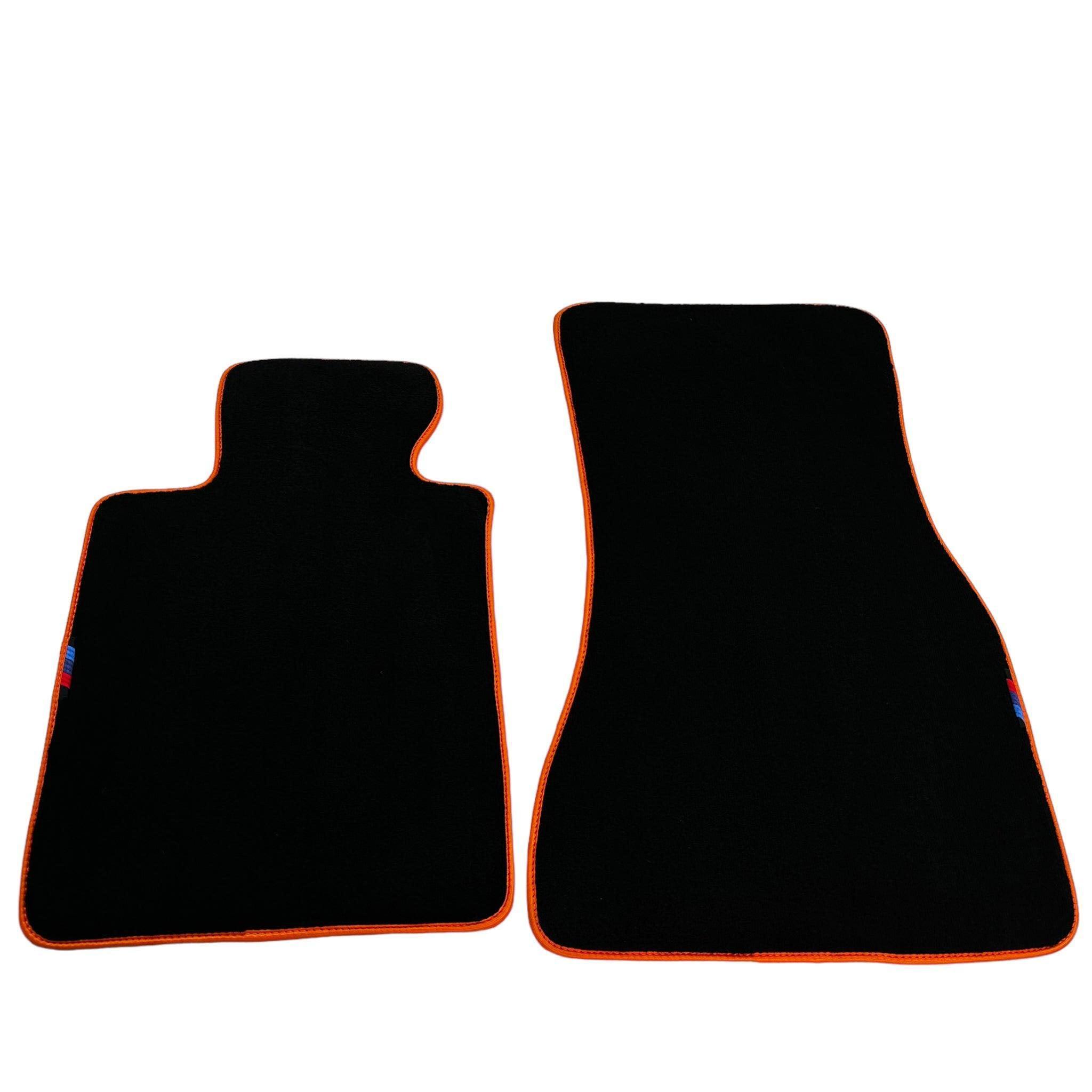 Black Floor Mats For BMW X6 Series E71 | Orange Trim - AutoWin