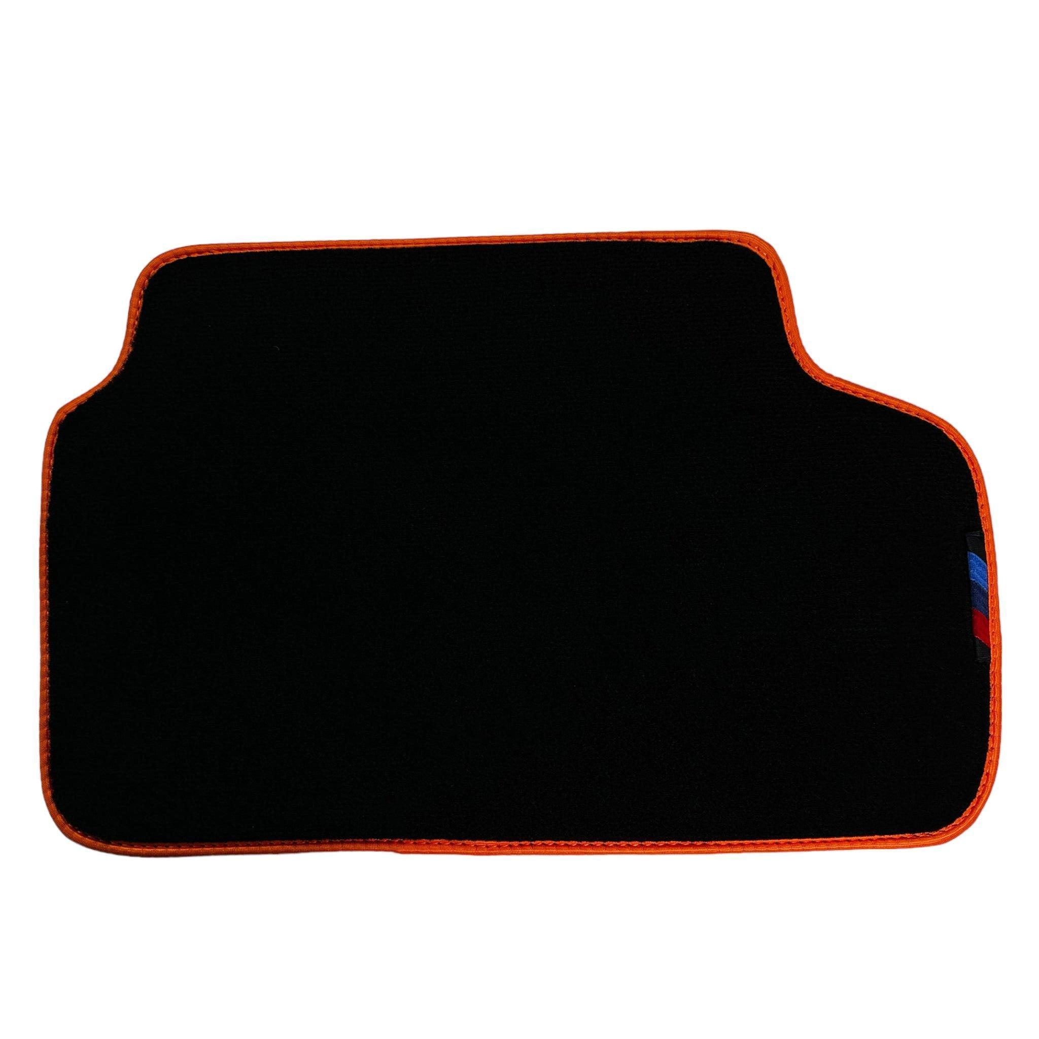 Black Floor Mats For BMW X6 Series E71 | Orange Trim - AutoWin