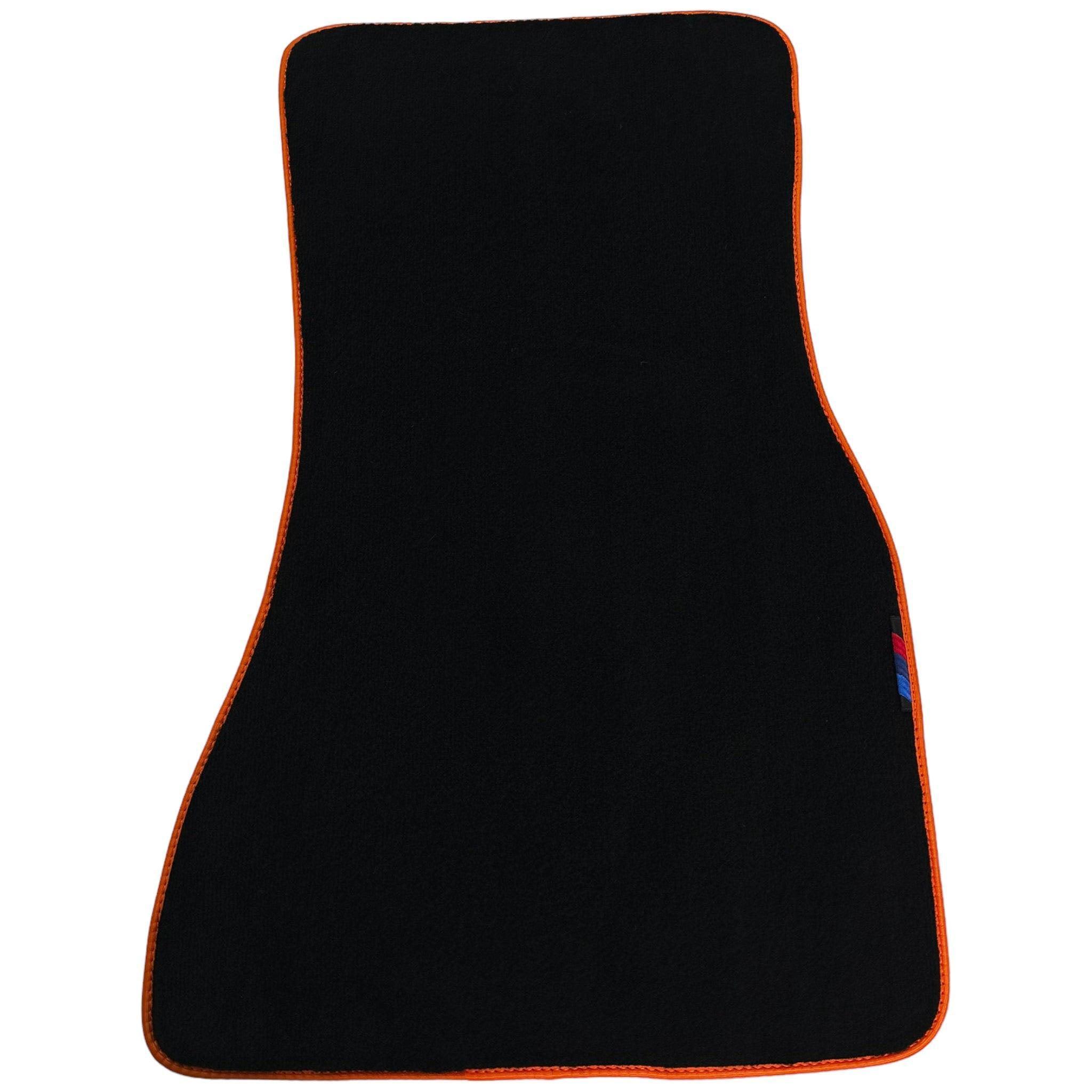 Black Floor Mats For BMW X6 Series E71 | Orange Trim - AutoWin