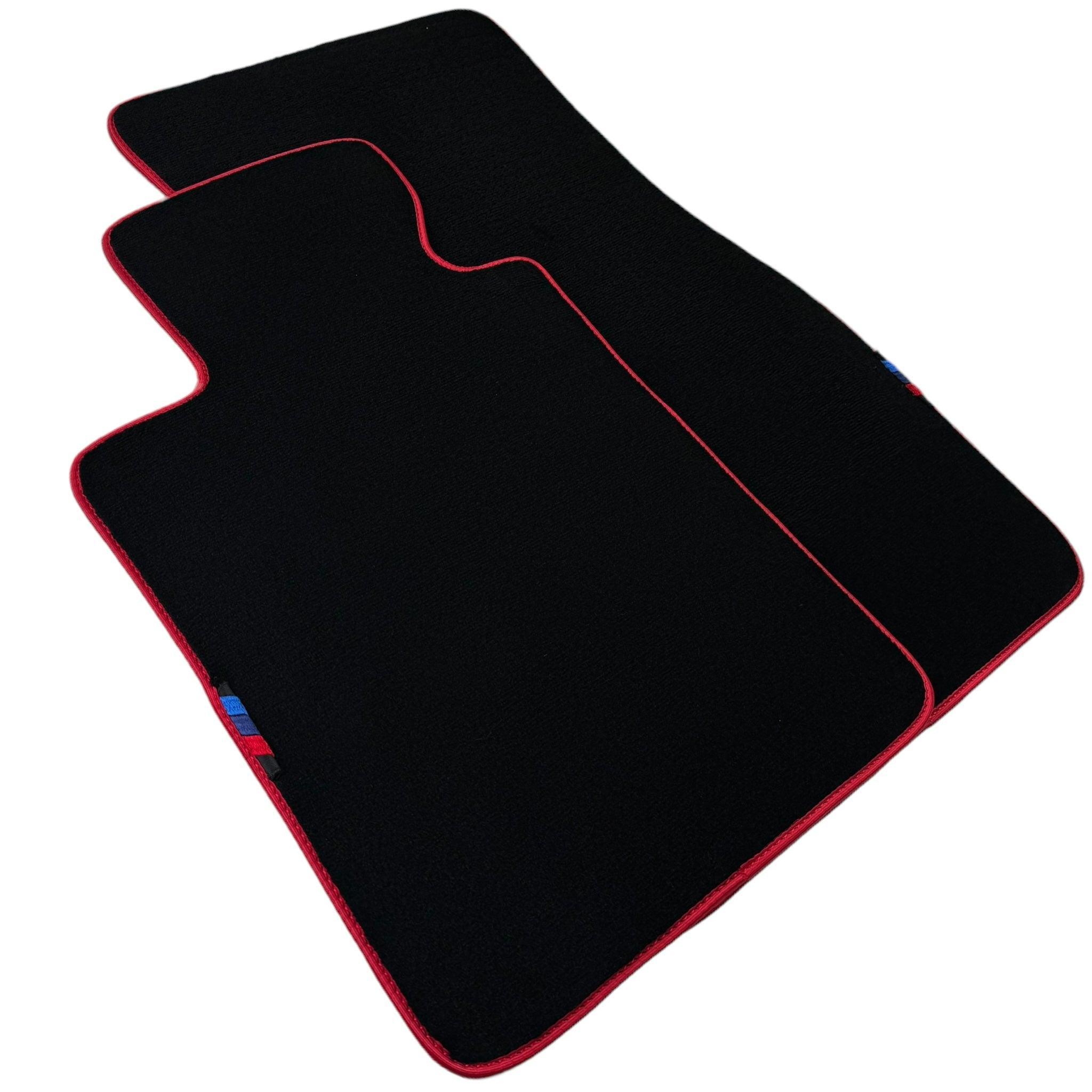 Black Floor Mats For BMW X6 Series E71 | Red Trim - AutoWin