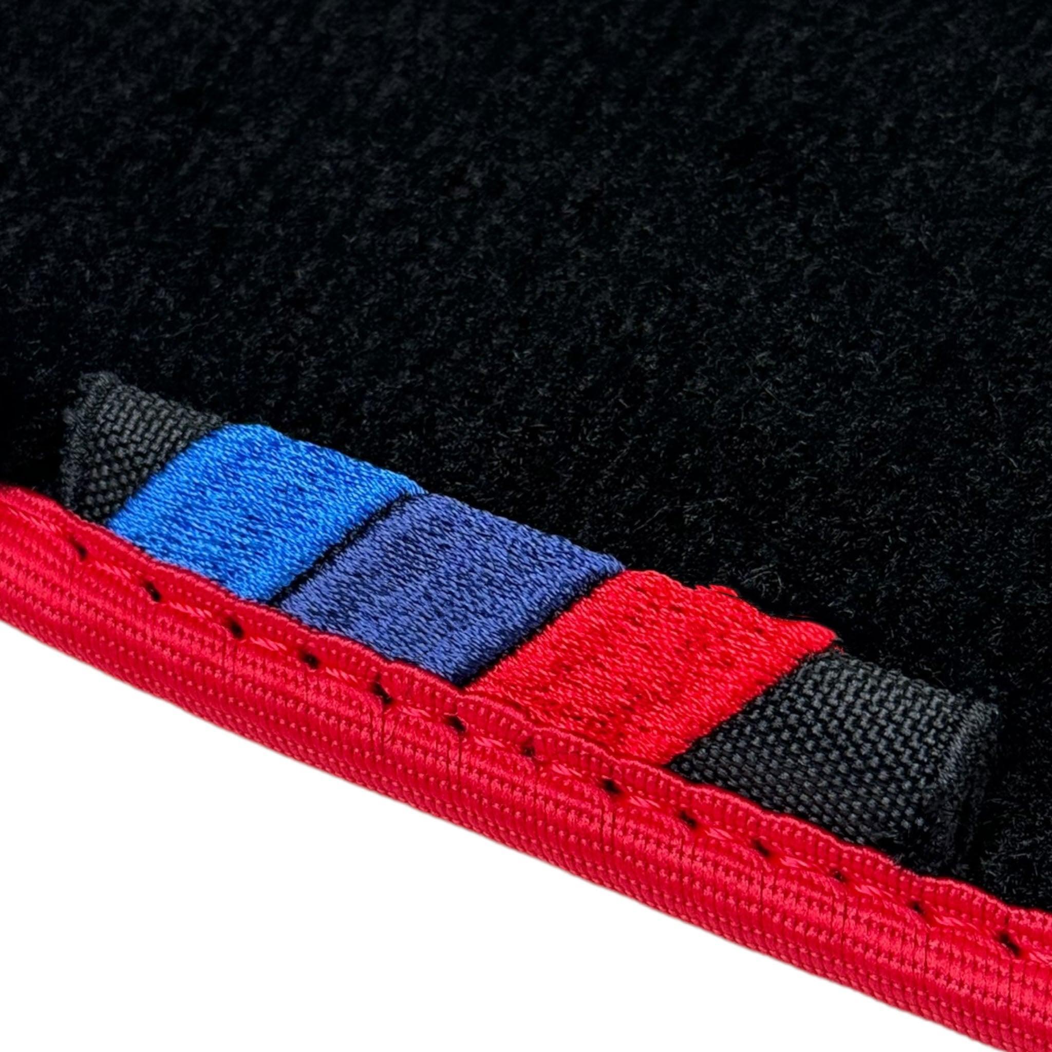 Black Floor Mats For BMW X6 Series E71 | Red Trim - AutoWin