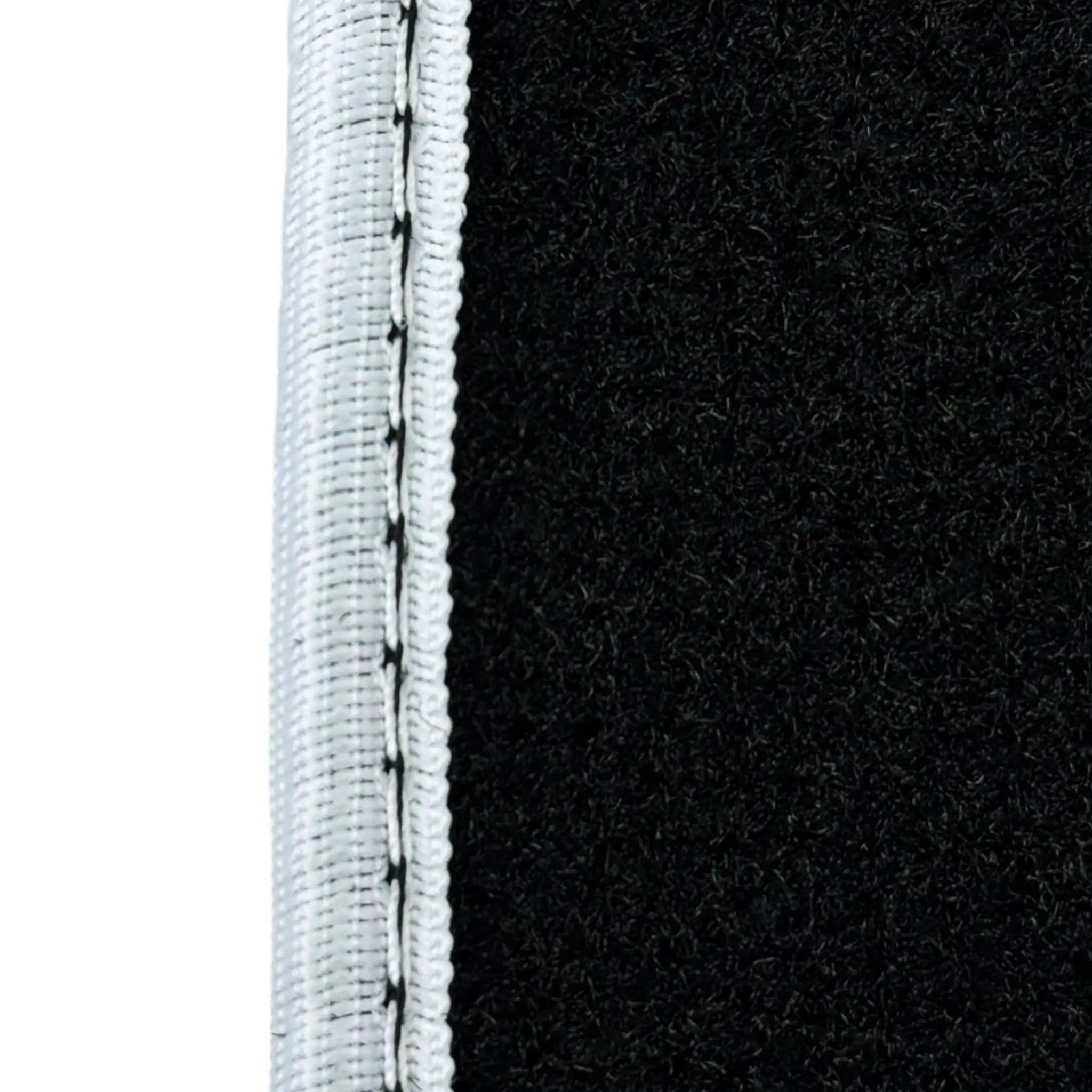 Black Floor Mats For BMW X6 Series E71 | White Trim - AutoWin