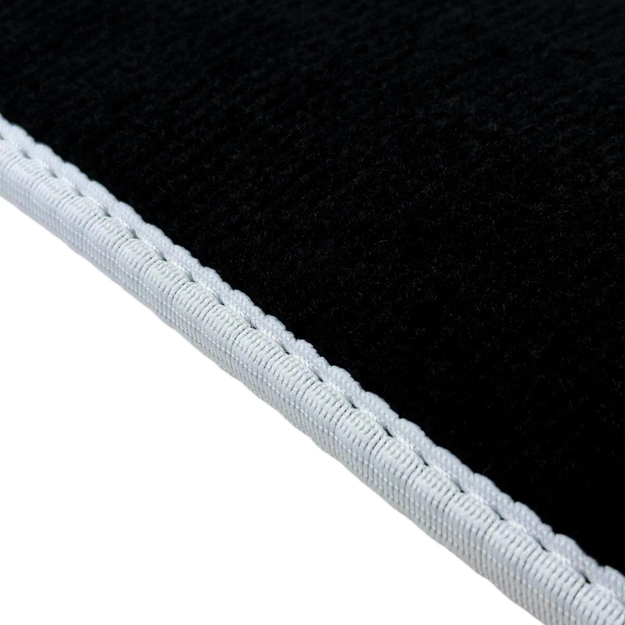 Black Floor Mats For BMW X6 Series E71 | White Trim - AutoWin
