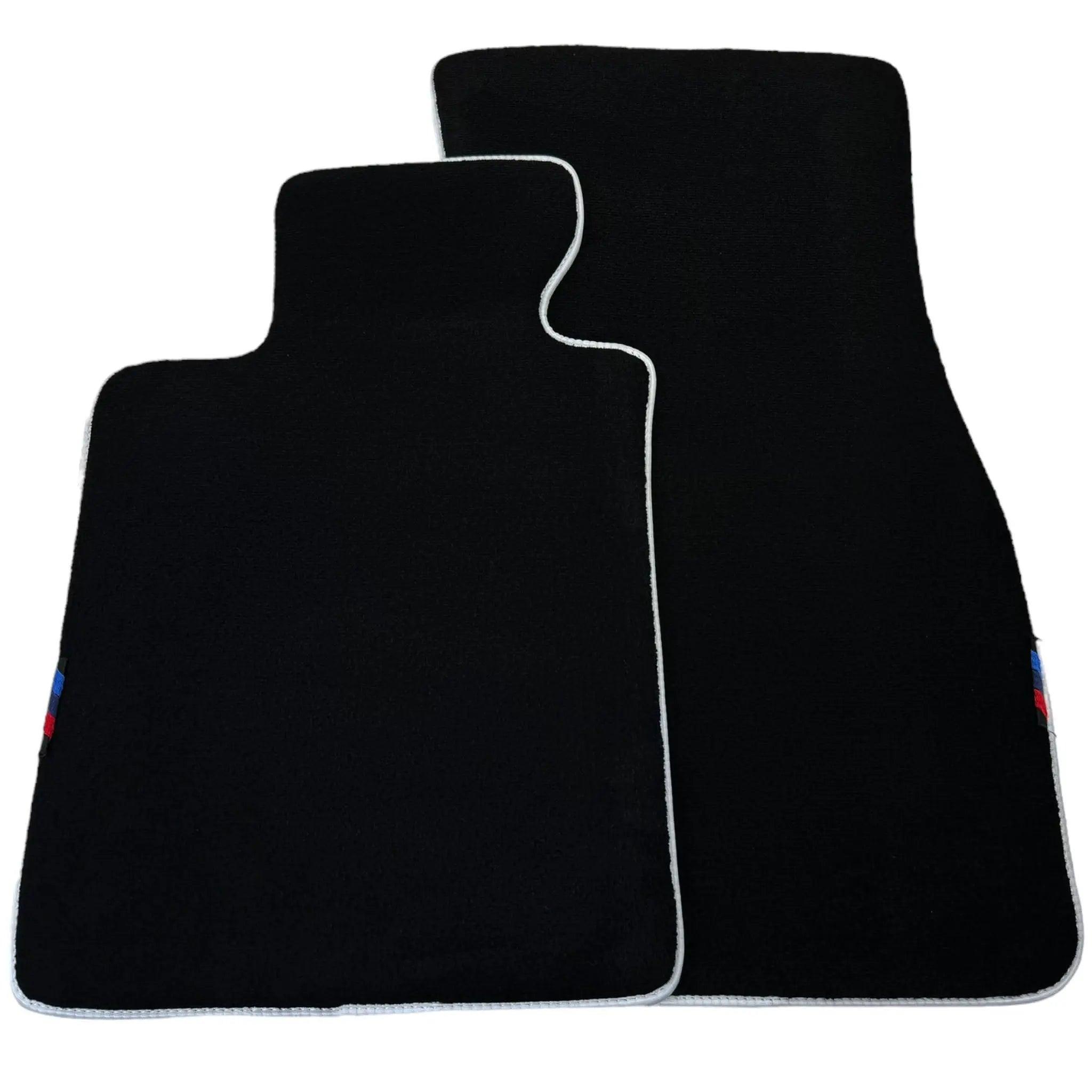 Black Floor Mats For BMW X6 Series E71 | White Trim - AutoWin