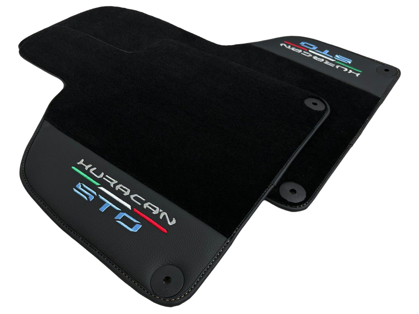 Black Leather Floor Mats for Lamborghini Huracan STO - USA | FedEx Express