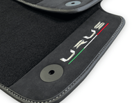 Black Floor Mats For Lamborghini Urus With Alcantara Leather - AutoWin