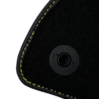 Black Floor Mats For Mercedes Benz C-Class C205 Coupe (2015-2018) | Fighter Jet Edition - AutoWin