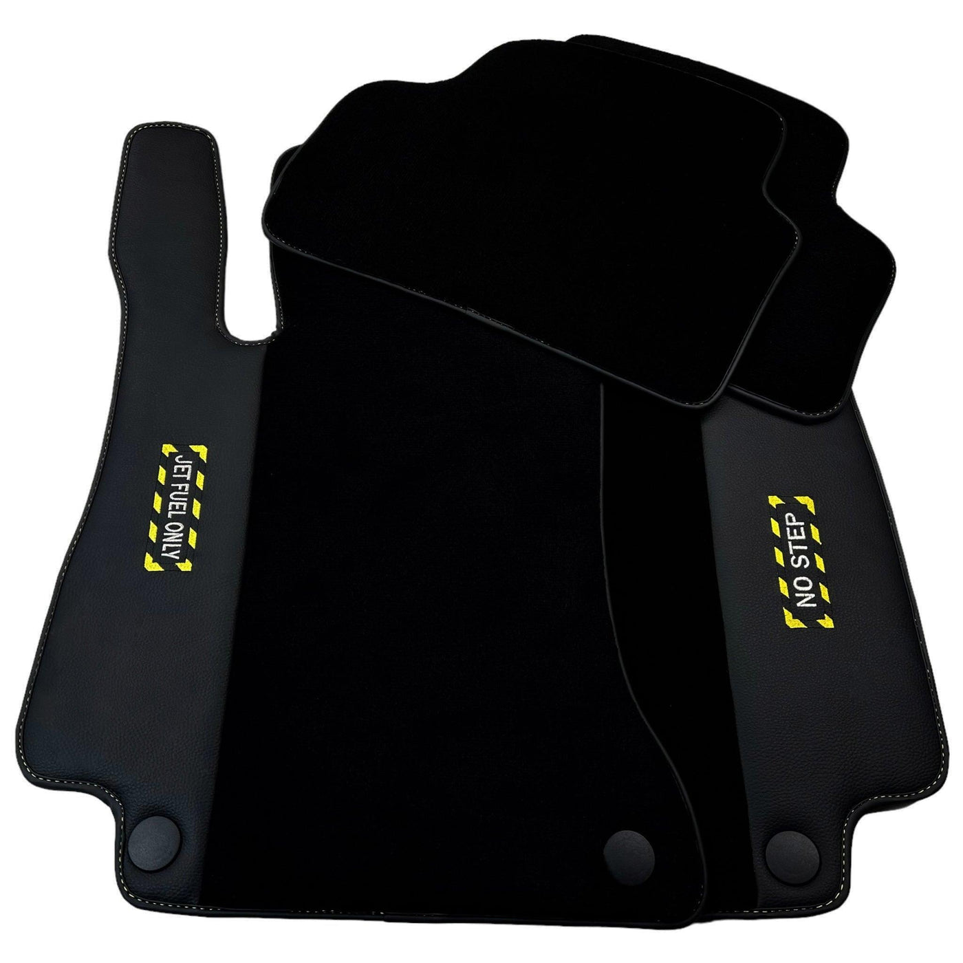 Black Floor Mats For Mercedes Benz E-Class A238 Convertible (2017-2023) | Fighter Jet Edition - AutoWin