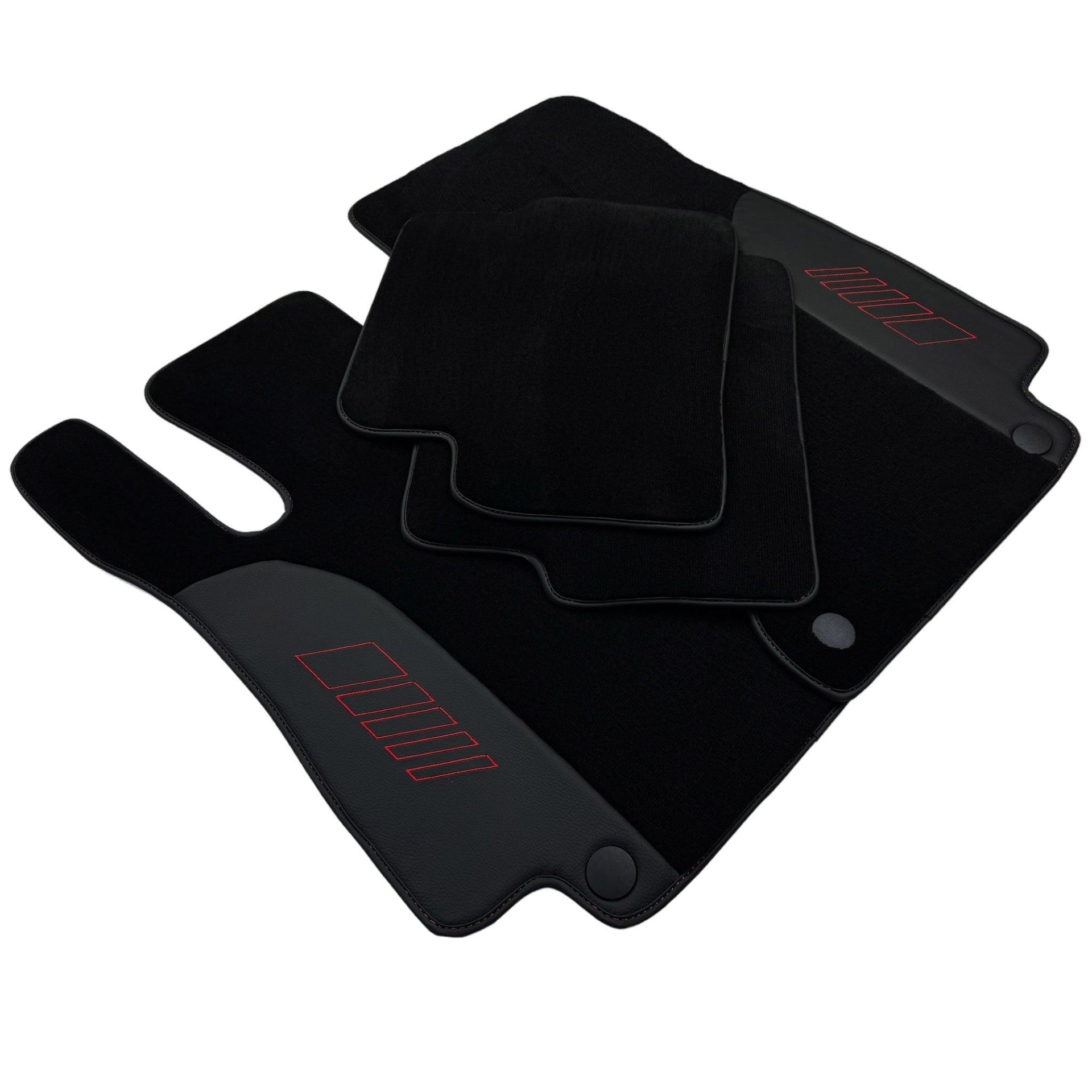 Black Floor Mats For Mercedes Benz E-Class C207 Coupe (2009-2013) | AutoWin Edition - AutoWin