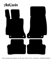 Black Floor Mats For Mercedes Benz E-Class S213 All Terrain (2020-2023) | Fighter Jet Edition - AutoWin