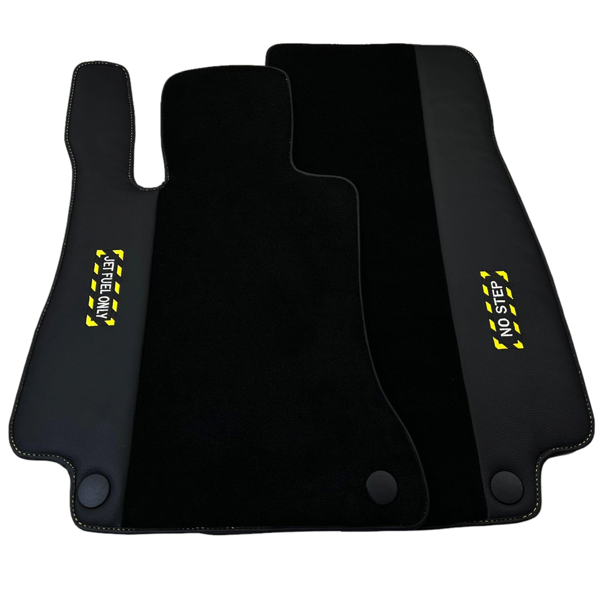 Black Floor Mats For Mercedes Benz E-Class W211 Sedan 4Matic (2002-2009) | Fighter Jet Edition - AutoWin