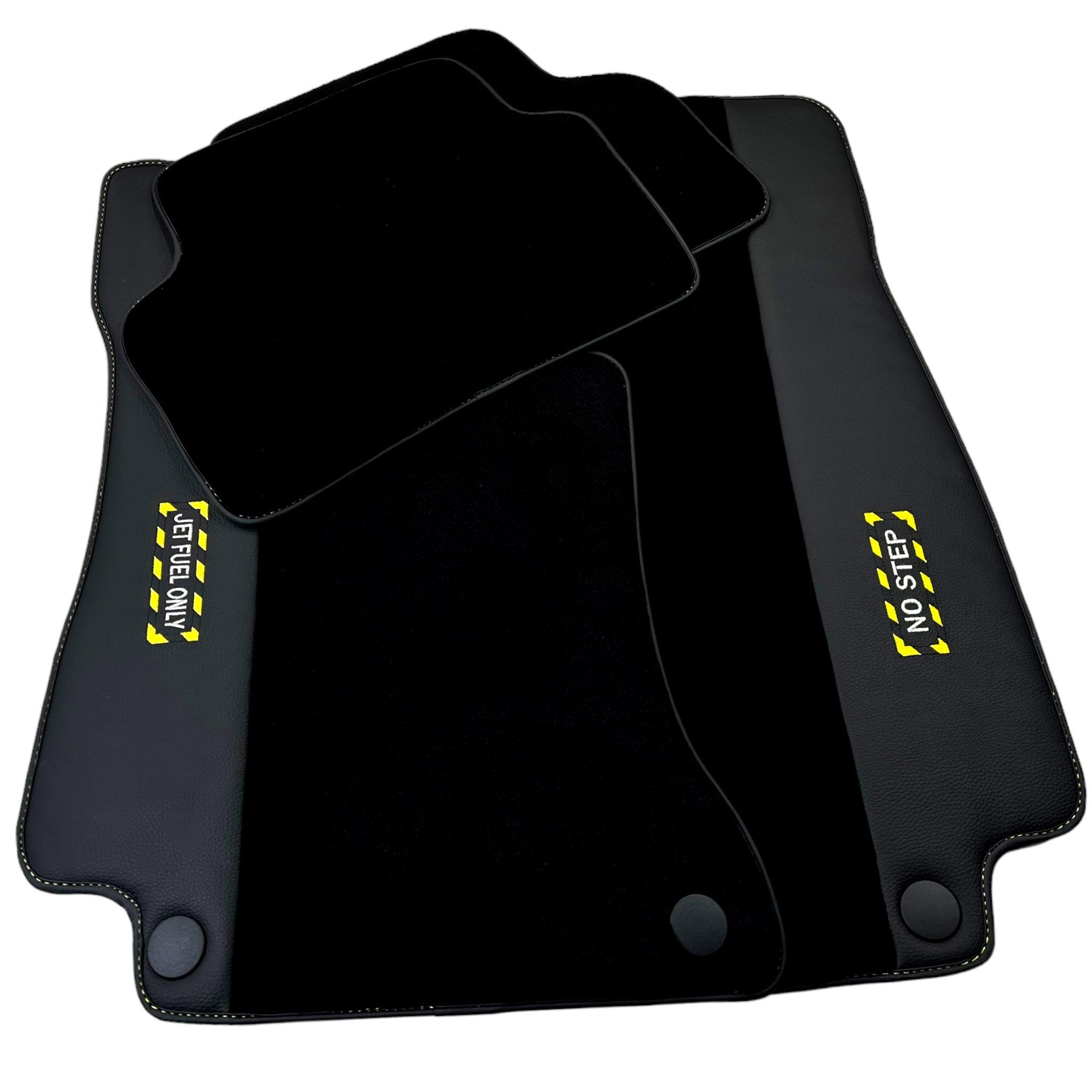 Black Floor Mats For Mercedes Benz GLC-Class X254 SUV (2023-2024) | Fighter Jet Edition - AutoWin