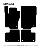 Black Floor Mats For Mercedes Benz GLE-Class C292 Coupe (2015-2020) | Fighter Jet Edition - AutoWin