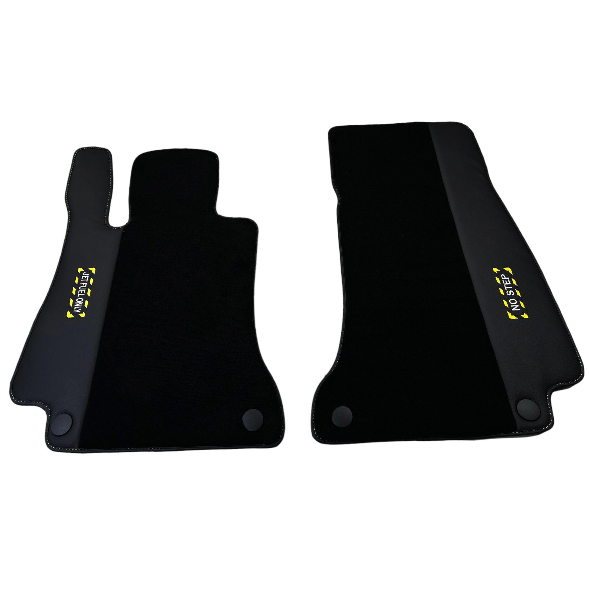 Black Floor Mats For Mercedes Benz M-Class W166 (2011-2015) | Fighter Jet Edition - AutoWin
