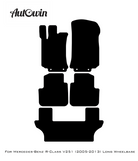 Black Floor Mats For Mercedes Benz R-Class V251 (2005-2013) Long Wheelbase | AutoWin Edition - AutoWin