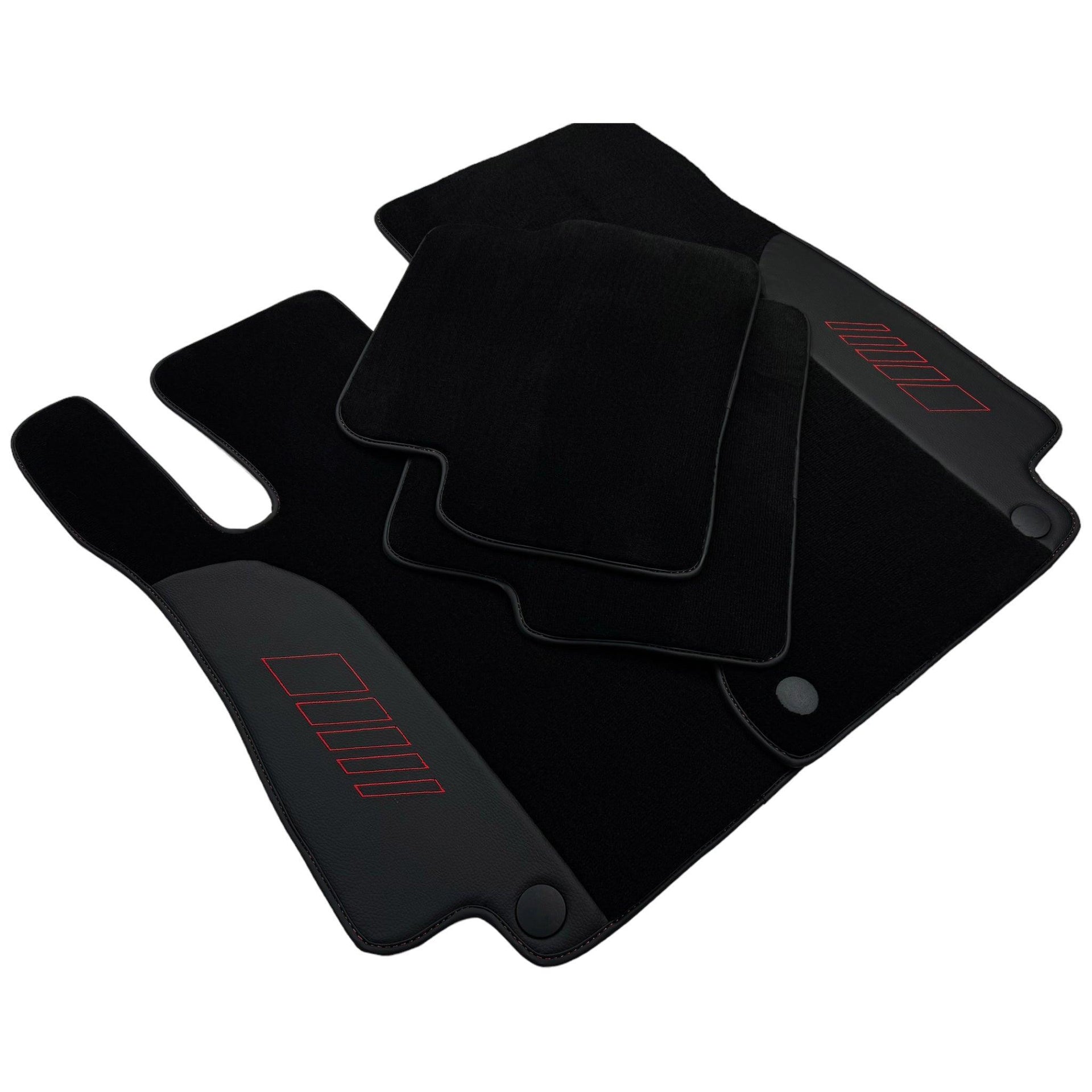 Black Floor Mats For Mercedes Benz V-Class 447 Front (2014-2019) | AutoWin Edition - AutoWin