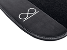 Black Floor Mats For Rolls Royce Black Badge Ghost Fluorescent Logo - AutoWin