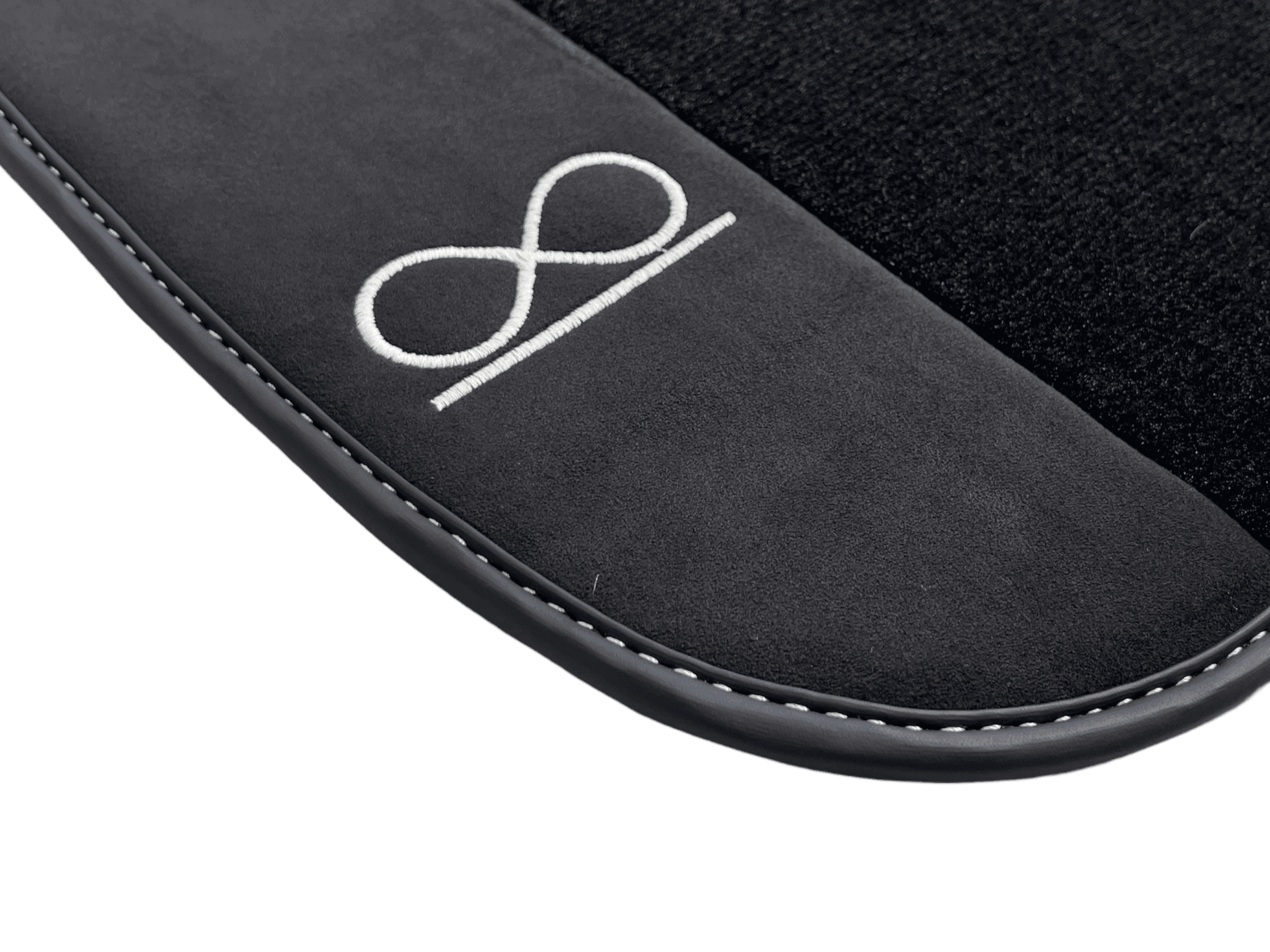 Black Floor Mats For Rolls Royce Black Badge Phantom Drophead Fluorescent Logo - AutoWin