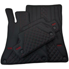 Black Leather Floor Mats For Mercedes Benz GLC-Class X253 SUV (2019-2023) Hybrid | ER56 Design - AutoWin