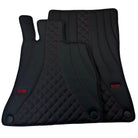 Black Leather Floor Mats For Mercedes Benz GLC-Class X253 SUV (2019-2023) Hybrid | ER56 Design - AutoWin