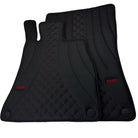 Black Leather Floor Mats For Mercedes Benz GLC-Class X253 SUV (2019-2023) Hybrid | ER56 Design - AutoWin