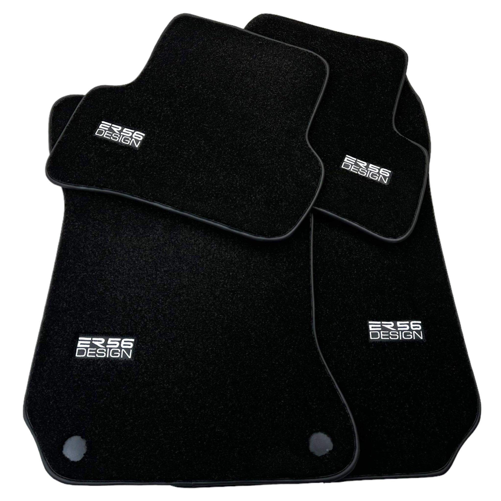 Black Luxury Floor Mats For Mercedes Benz C-Class W205 Sedan Facelift (2018-2021) | ER56 Design - AutoWin