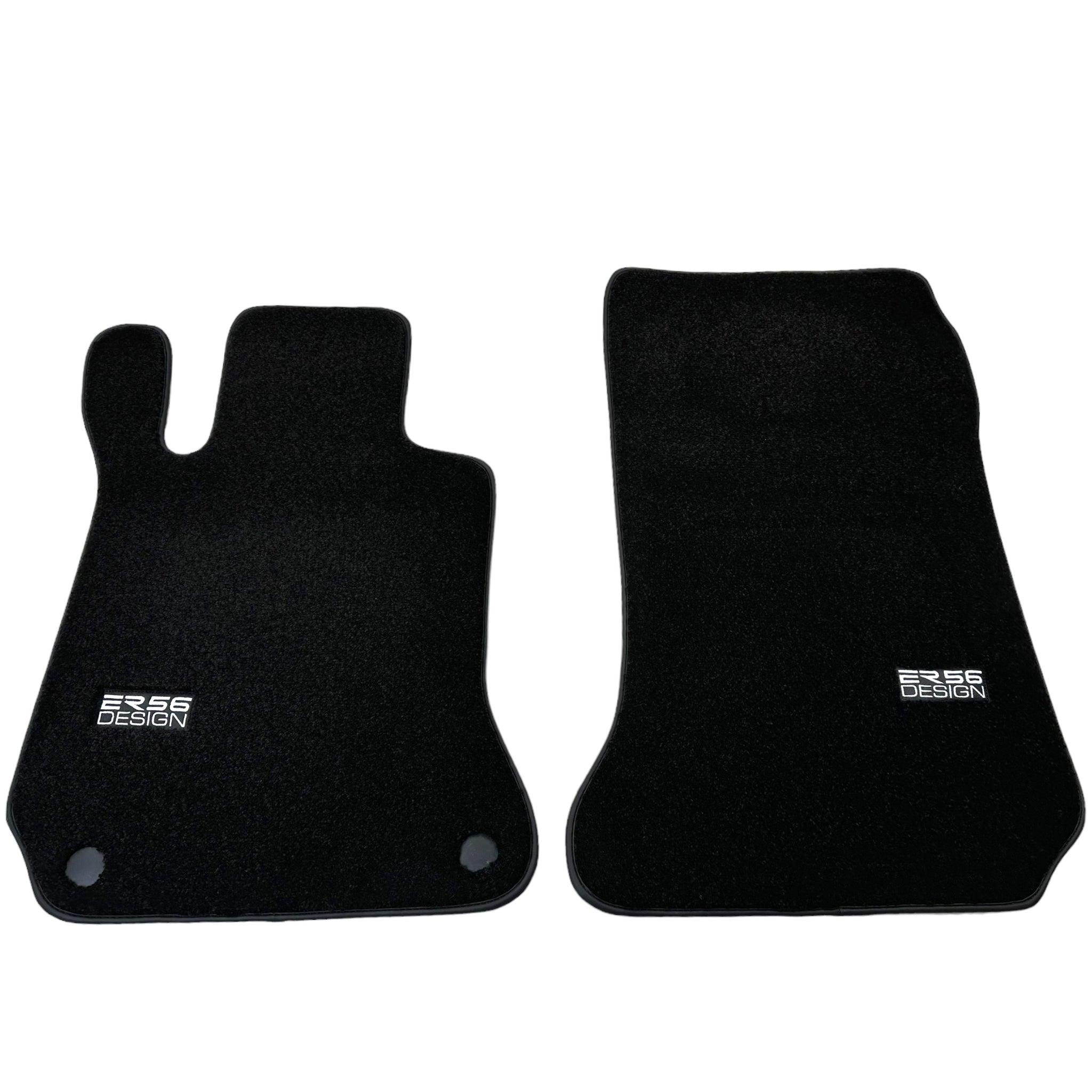 Black Luxury Floor Mats For Mercedes Benz C-Class W205 Sedan Facelift (2018-2021) | ER56 Design - AutoWin