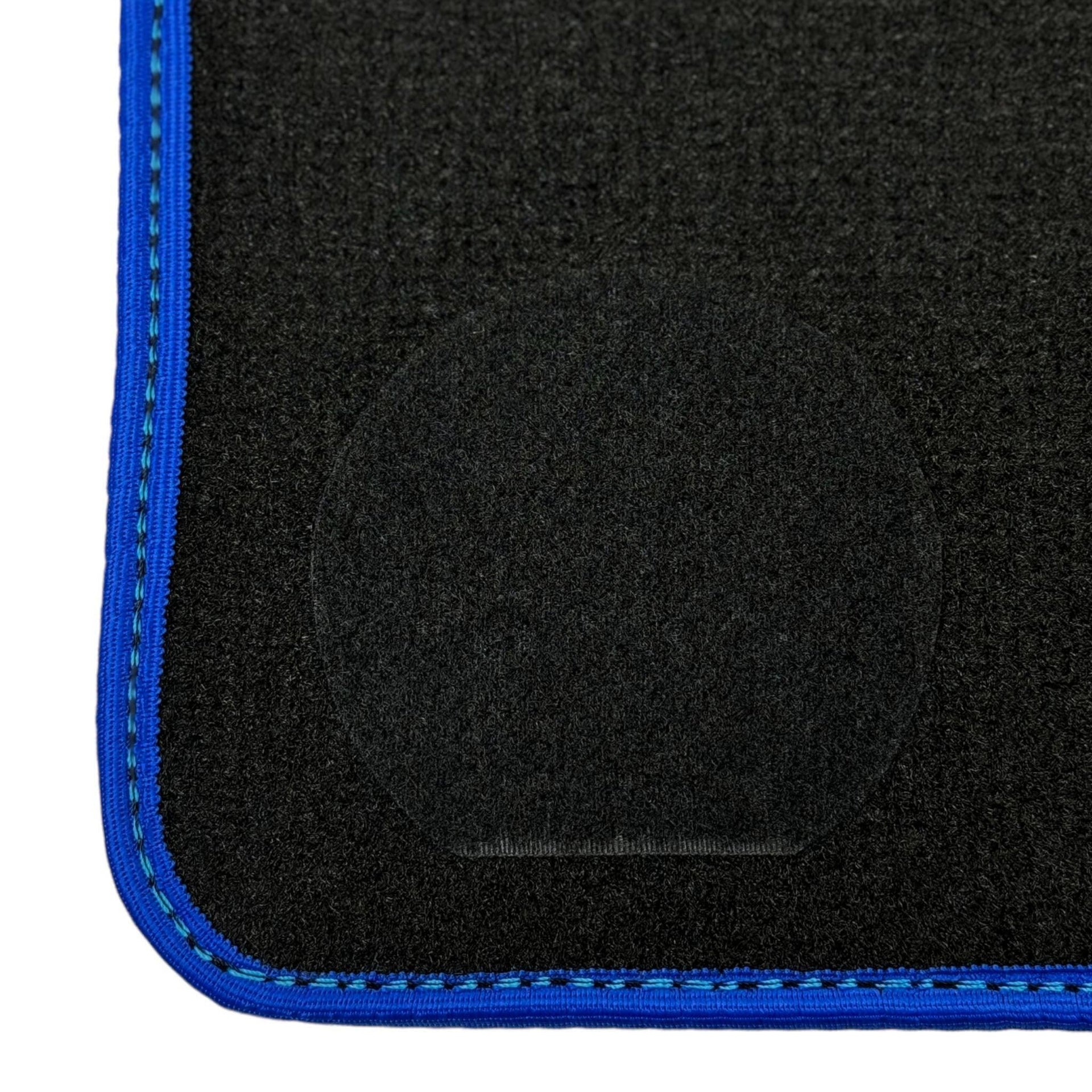 Black Mats For BMW 3 Series E36 2-door Coupe | Blue Trim - AutoWin