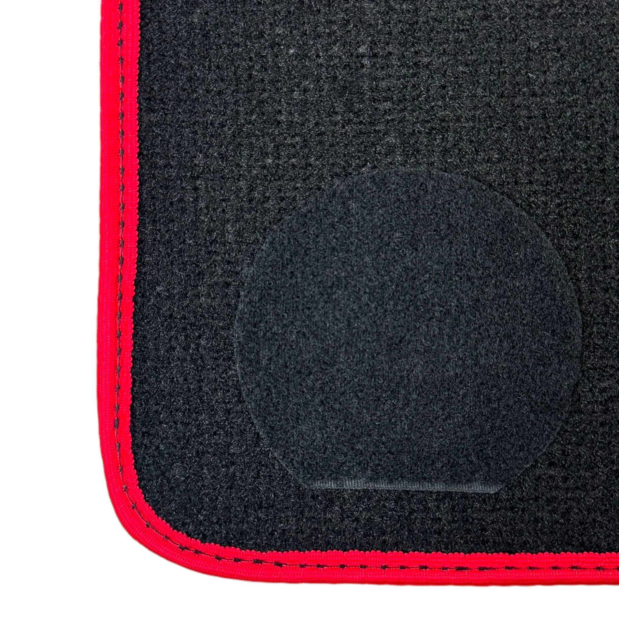 Black Mats For BMW 6 Series E24 Coupe | Red Trim - AutoWin