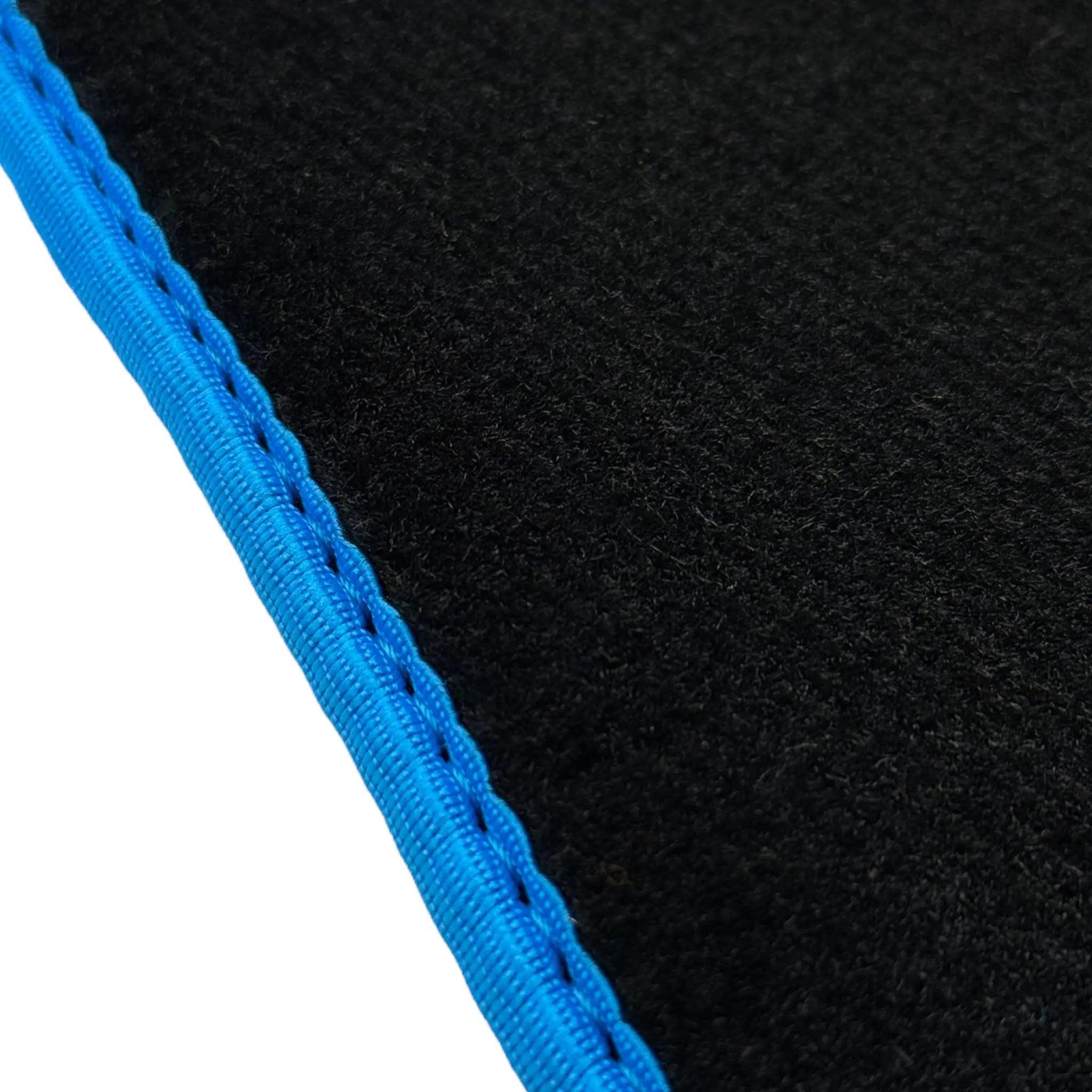 Black Mats For BMW M5 E28 | Sky Blue Trim - AutoWin
