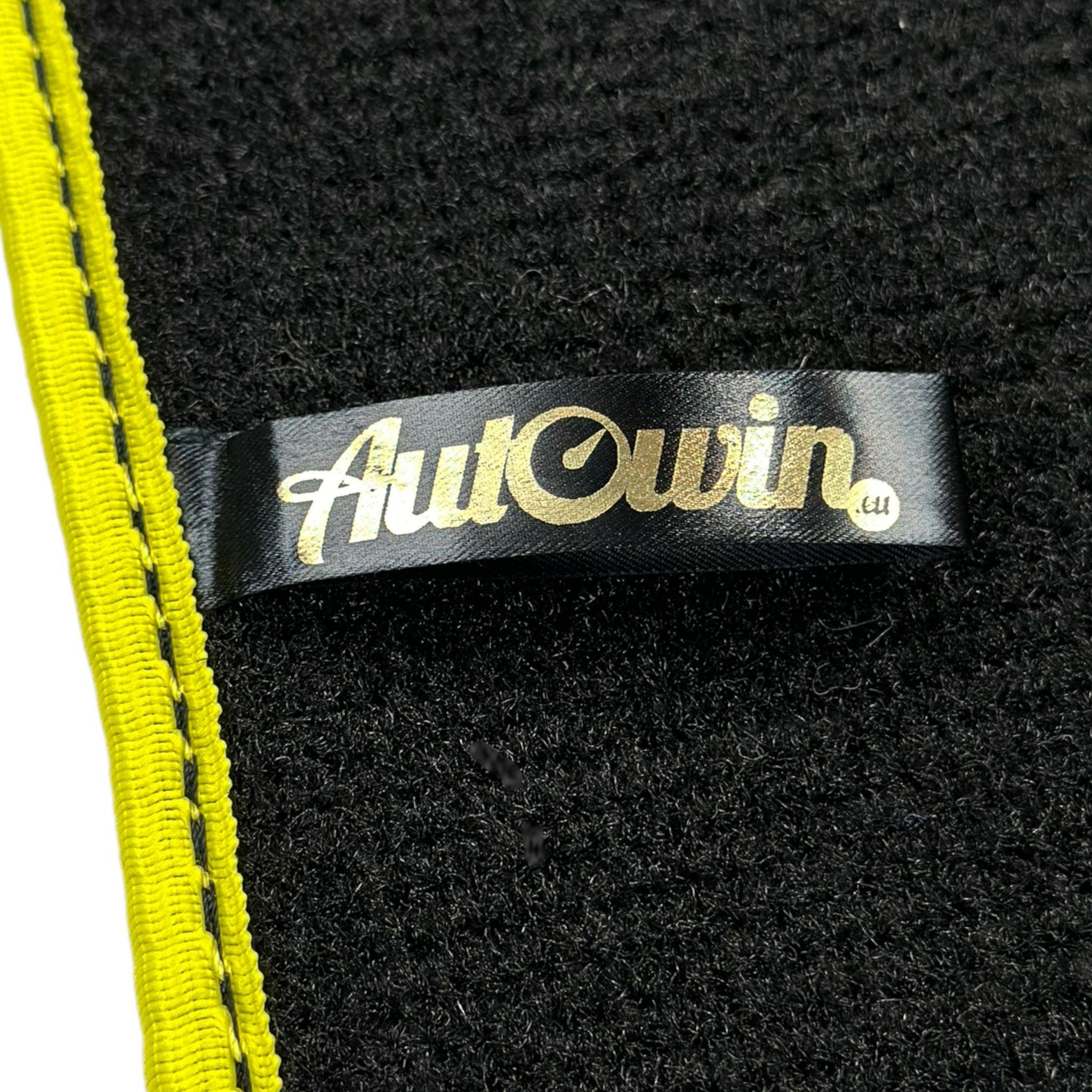 Black Mats For BMW M5 E28 | Yellow Trim - AutoWin