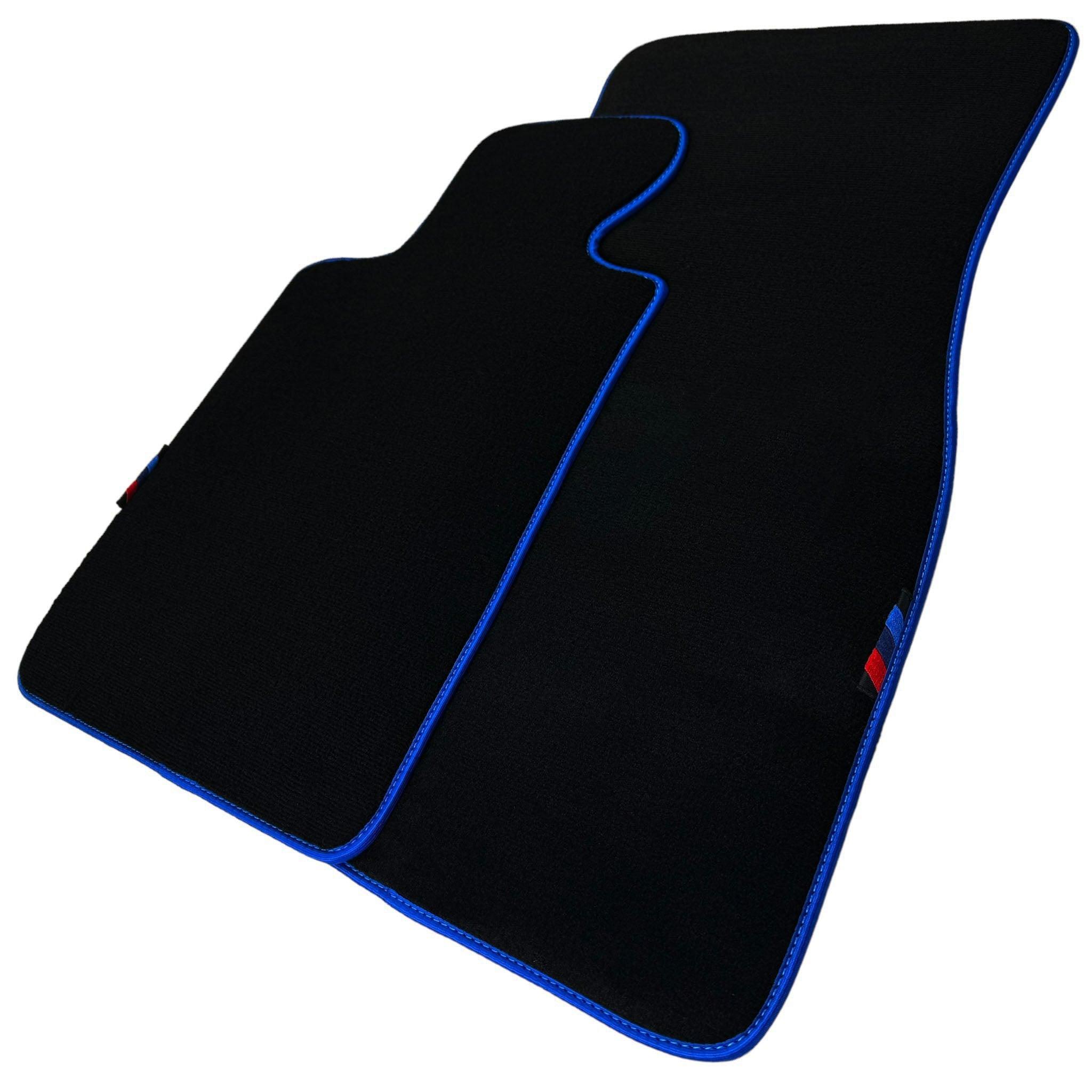 Black Mats For BMW M5 E60 | Blue Trim - AutoWin