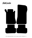 Black Sheepskin Floor Mats For Mercedes Benz CLC-Class CL203 (2008 - 2011) | ER56 Design - AutoWin