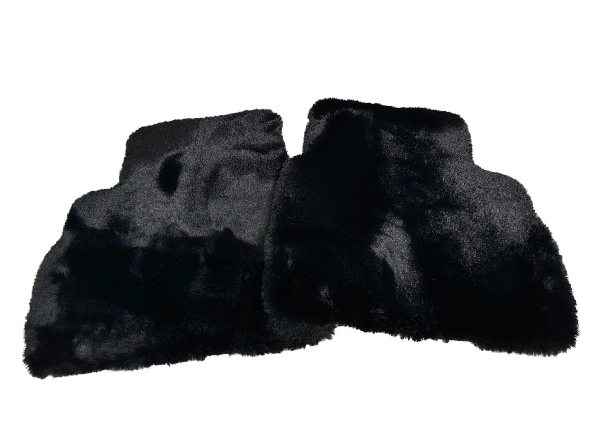 Black Sheepskin Floor Mats For Mercedes Benz M-Class W166 (2011-2015) | ER56 Design - AutoWin