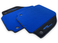 Blue Floor Mats For Ferrari 488 Spider 2015-2022 With Alcantara Leather - AutoWin