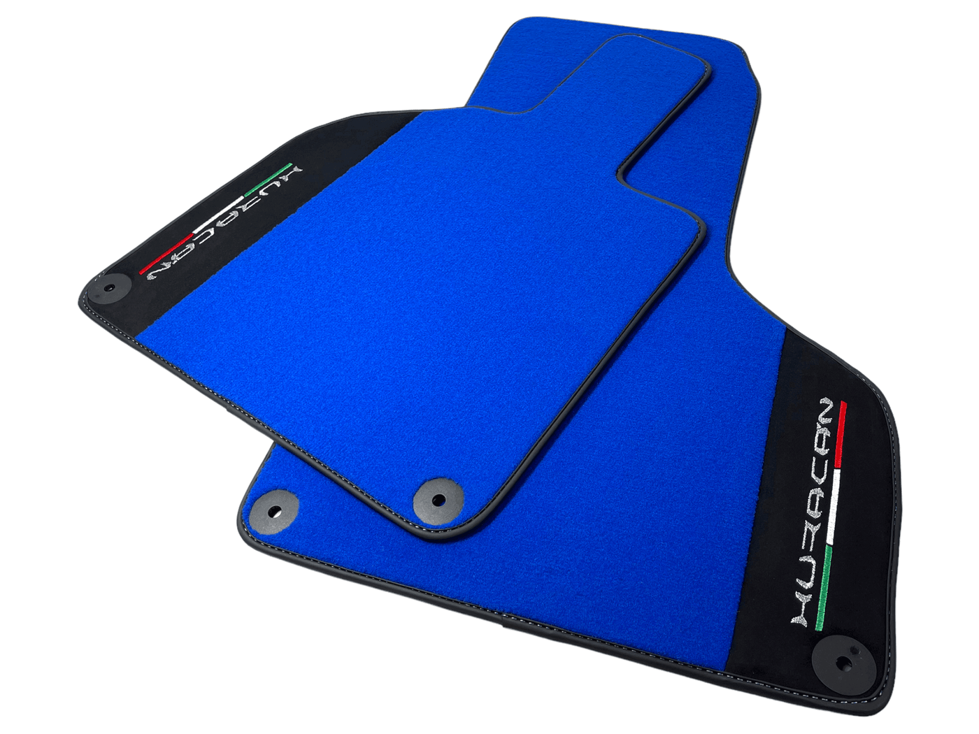 Blue Floor Mats for Lamborghini Huracan With Alcantara Leather - AutoWin