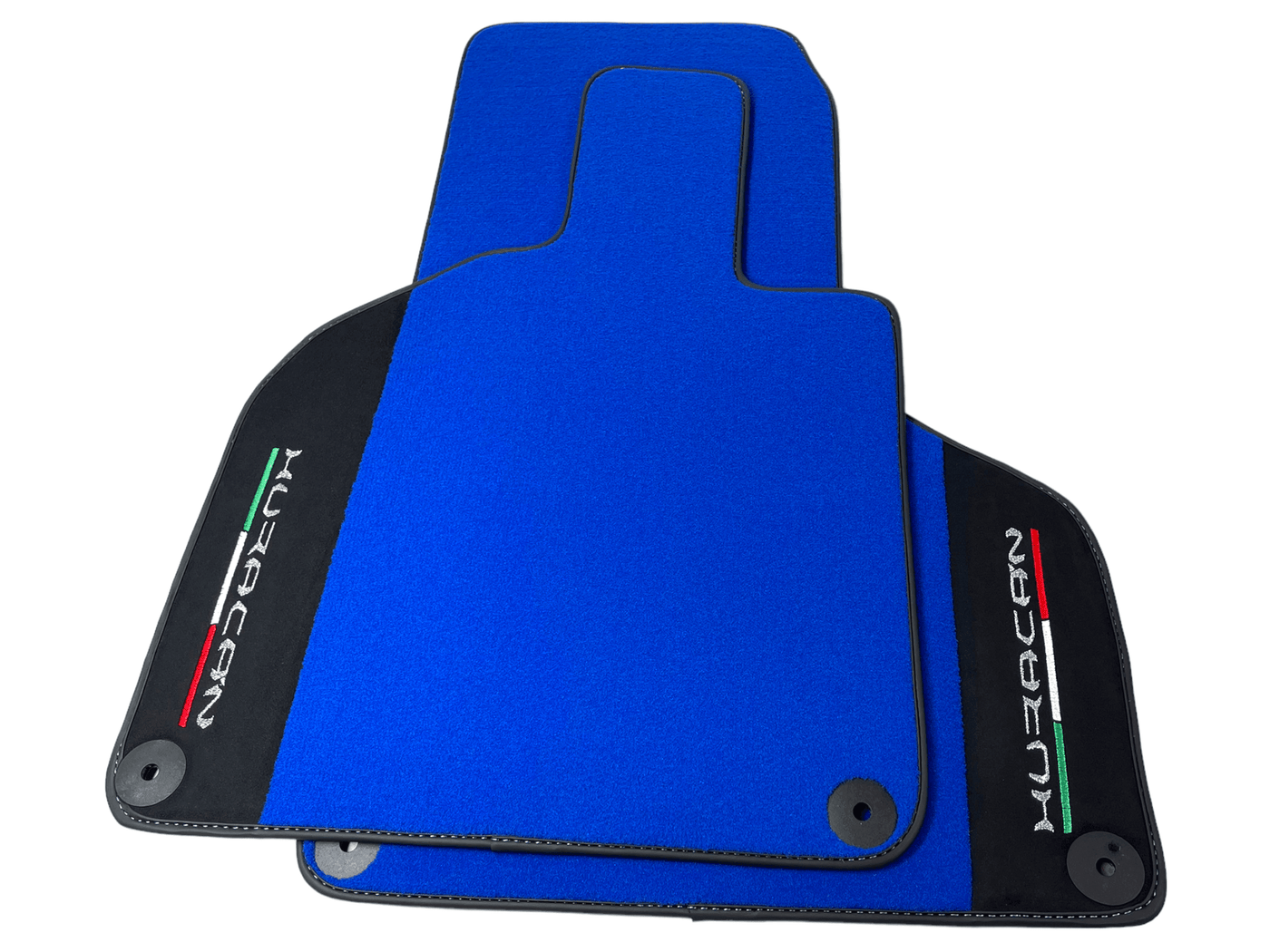 Blue Floor Mats for Lamborghini Huracan With Alcantara Leather - AutoWin